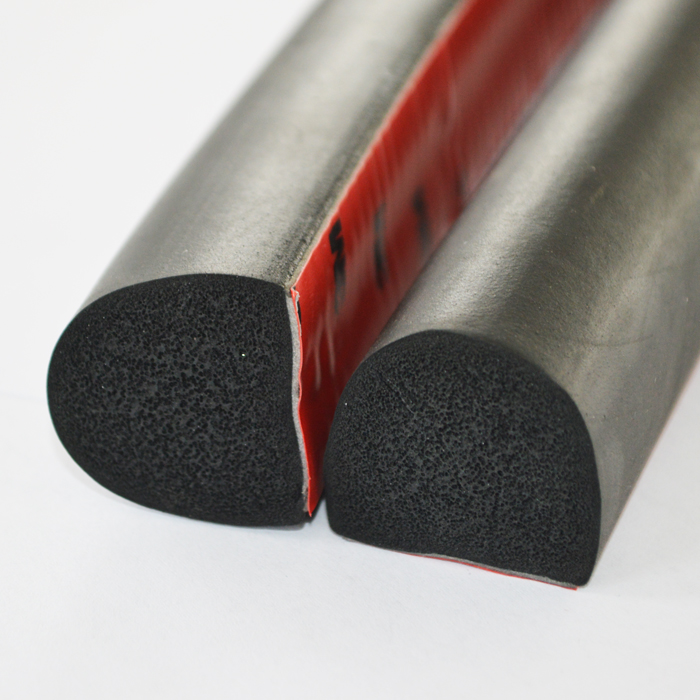 D-shape EPDM Rubber Seal Strip with self adhesive
