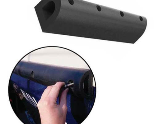 Extruded rubber D shape fender for marine (1)